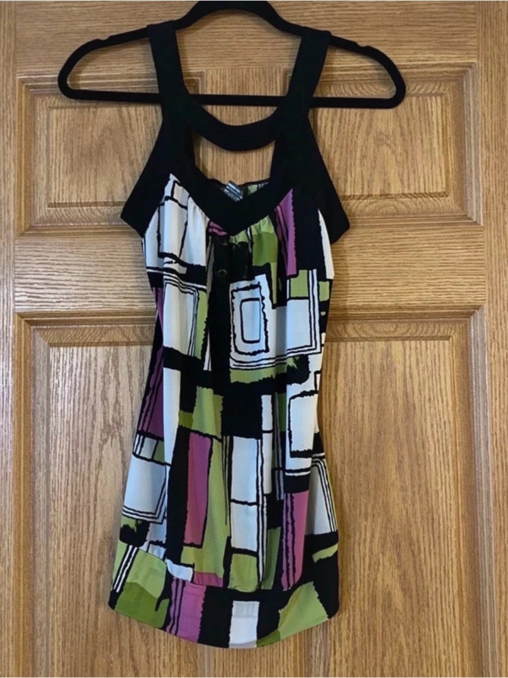 Dots Y2K Small Tank Top Geometric Design Colorful Fun Festival